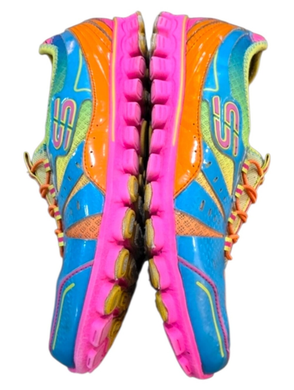 Skechers Rare Skech-Knit Flex Vibrant Multi-Color Bungee Slip On Sneakers Size 8 - Picture 7 of 12